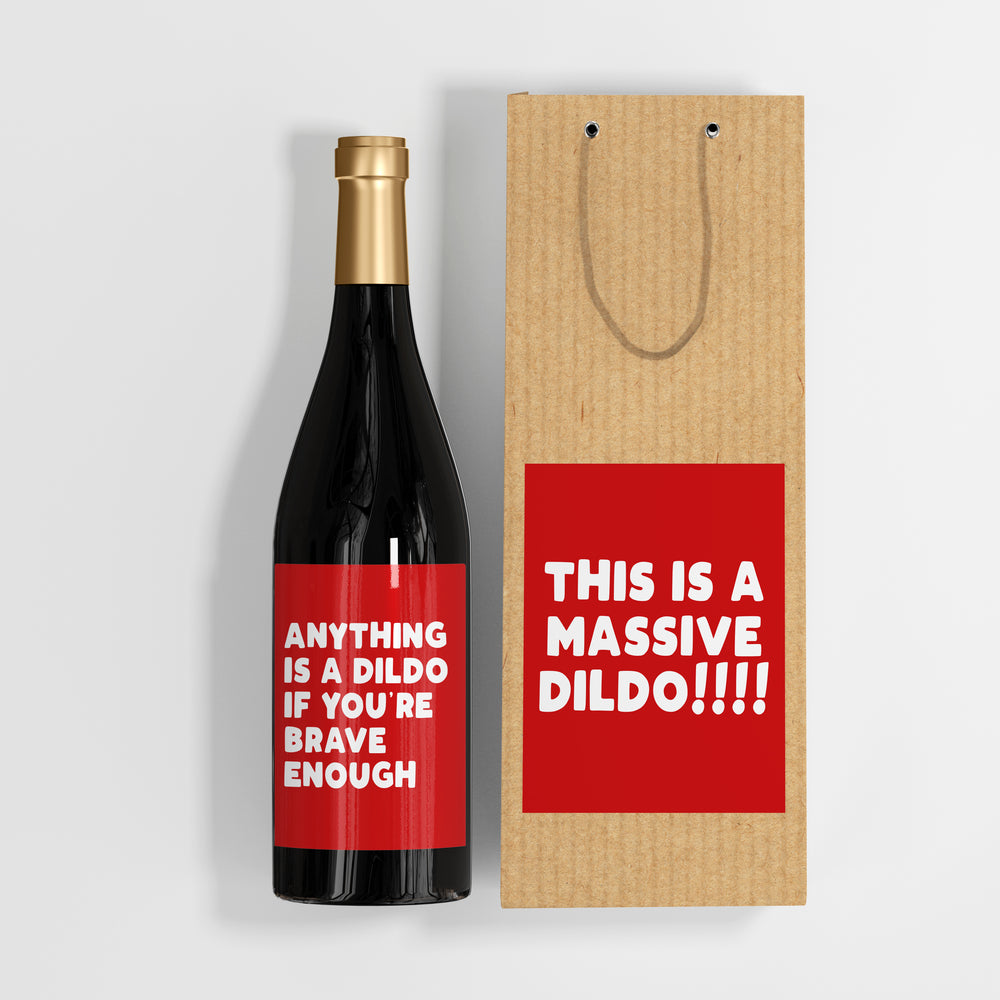 Dildo Wine Label And Gift Bag Set #1 image